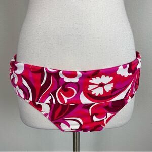 Boden Pink Red Floral Swim Bottoms 10